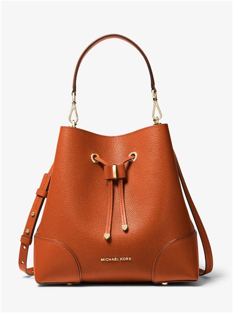 michael kors mercer gallery medium pebbled leather shoulder bag|Michael Kors suede shoulder bag.